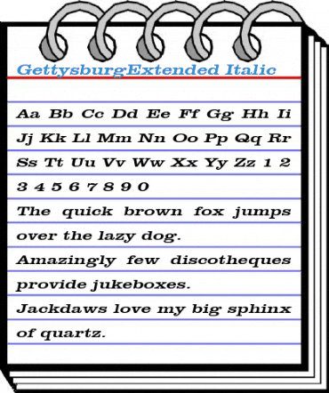 GettysburgExtended Font