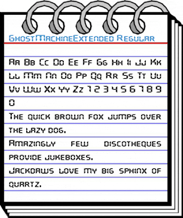 GhostMachineExtended Regular Font