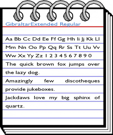 GibraltarExtended Regular Font
