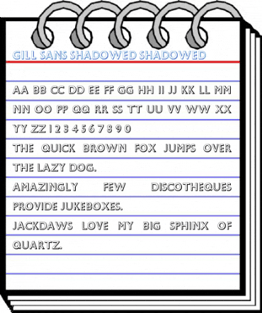 Gill Sans Shadowed Shadowed Font