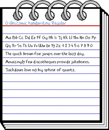 Gilles'comic handwriting Regular Font