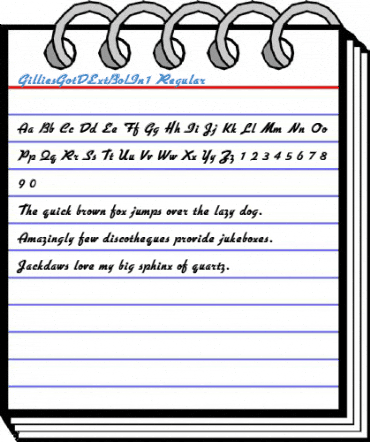 GilliesGotDExtBolIn1 Regular Font