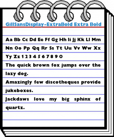 GillSansDisplay-ExtraBold Font