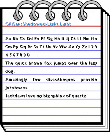 GillSansShadowed-Light Light Font