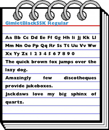 GimletBlackSSK Regular Font