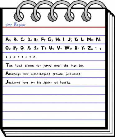 gimp Regular Font