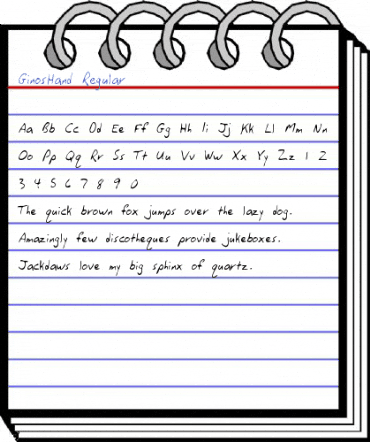 GinosHand Regular Font