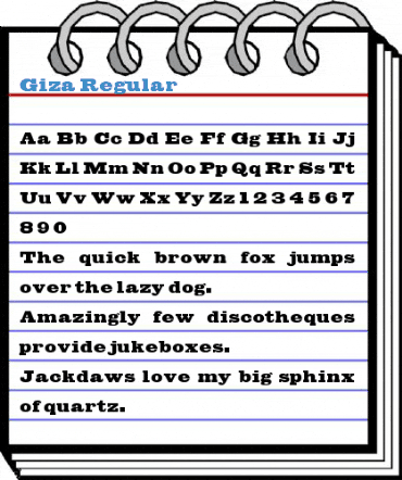 Giza Regular Font