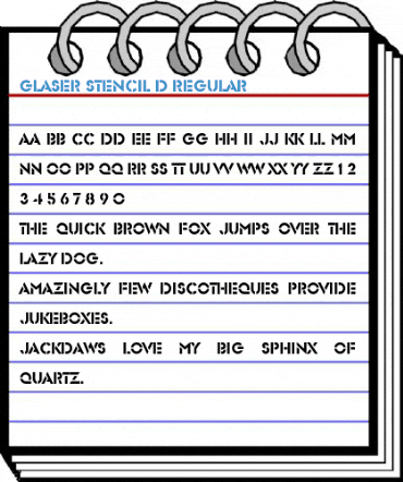 Glaser Stencil D Regular Font