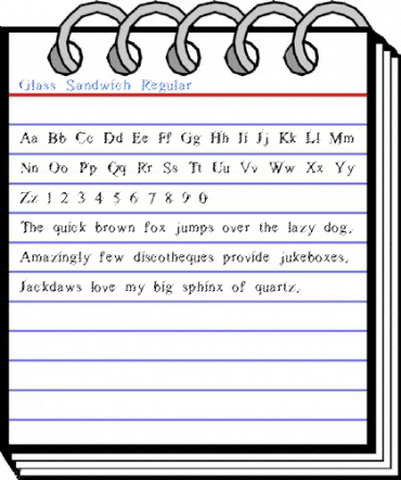 Glass Sandwich Regular Font