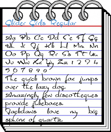 Glider Girls Regular Font