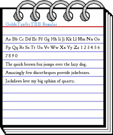 GoldeTypItcTEE Font