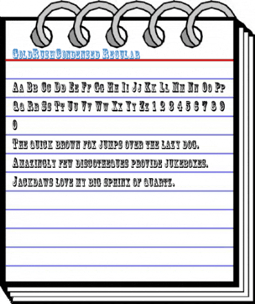 GoldRushCondensed Regular Font