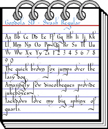 Gondola SD - Swash Regular Font