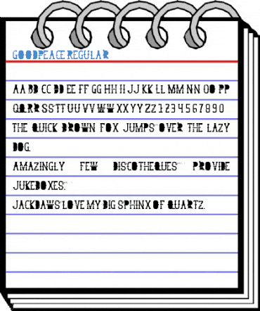 GoodPeace Regular Font