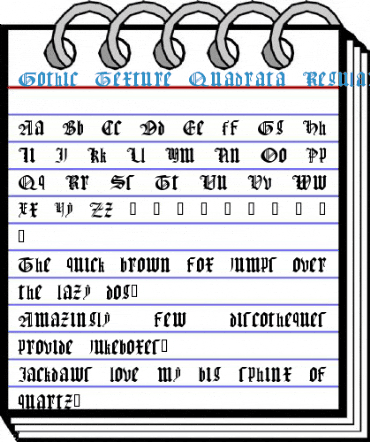 Gothic Texture Quadrata Regular Font