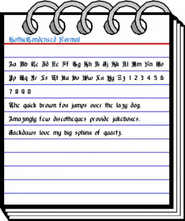 GothicCondensed Normal Font