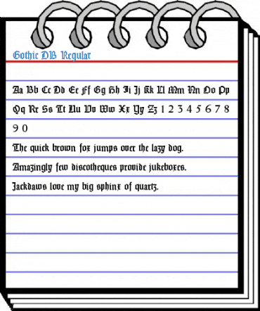 Gothic DB Regular Font