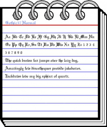 Gothic57 Normal Font