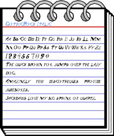GothicRock Italic Font