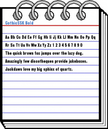 GothicSSK Bold Font