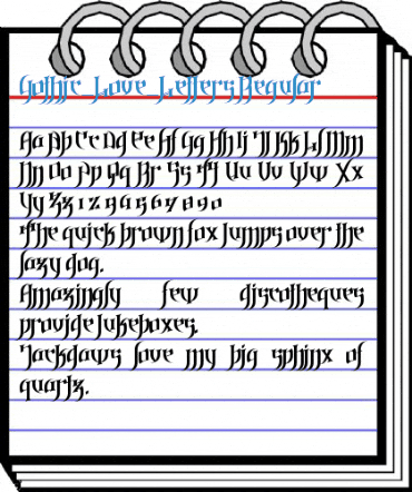 Gothic_Love_Letters Regular Font