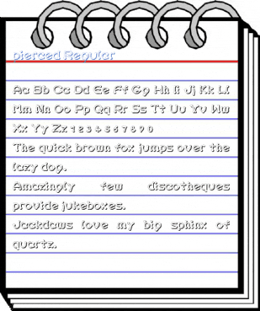 pierced Regular Font