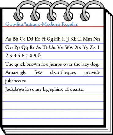 GouditaAntique-Medium Regular Font