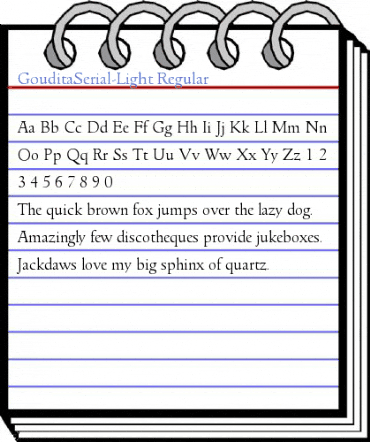 GouditaSerial-Light Regular Font