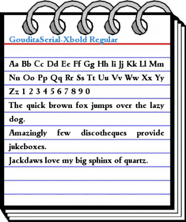 GouditaSerial-Xbold Regular Font
