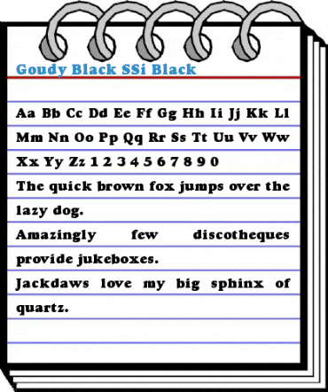 Goudy Black SSi Black Font