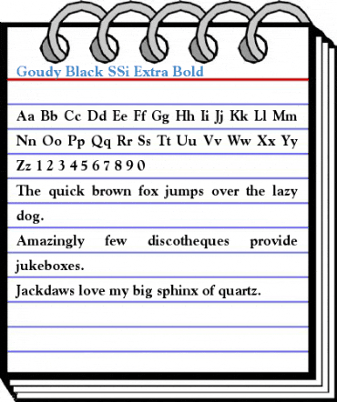 Goudy Black SSi Extra Bold Font