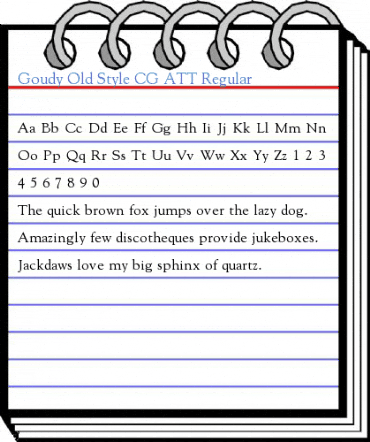 Goudy Old Style CG ATT Regular Font