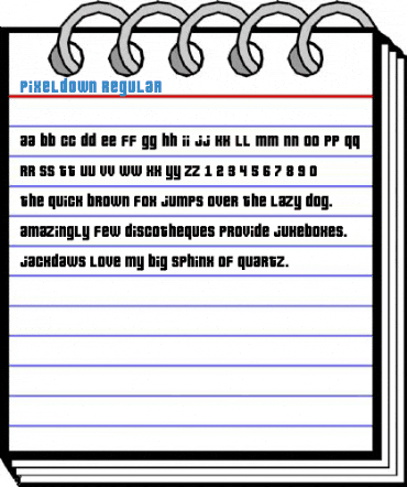 Pixeldown Regular Font