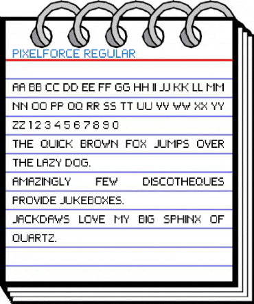 PixelForce Regular Font