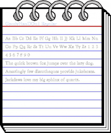 GoudyHanDOu1 Regular Font