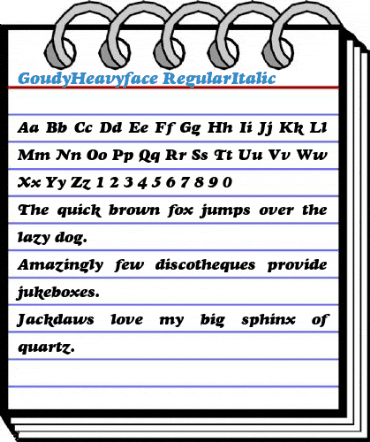 GoudyHeavyface Font