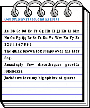 GoudyHeavyfaceCond Font
