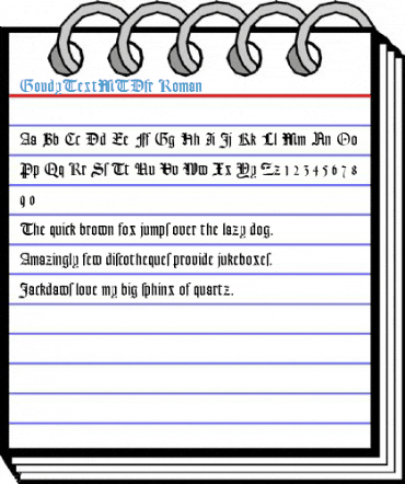 GoudyTextMTDfr Roman Font
