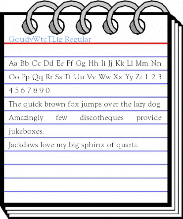 GoudyWtcTLig Regular Font