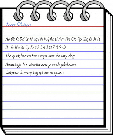 Gouge Oblique Font