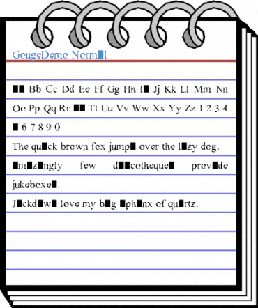 GougeDemo Normal Font