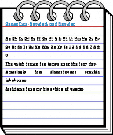 GovanTwo-RegularLined Regular Font