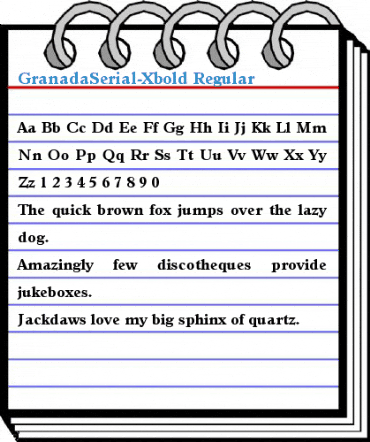 GranadaSerial-Xbold Regular Font