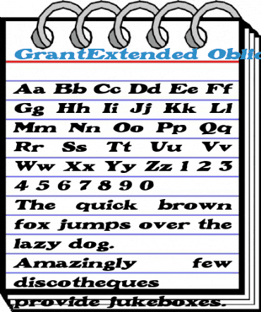 GrantExtended Oblique Font