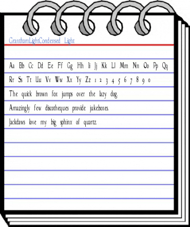 GranthamLightCondensed Light Font