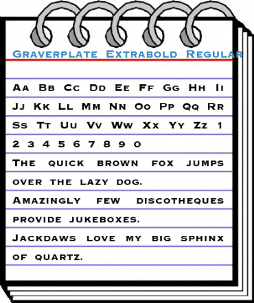 Graverplate Extrabold Regular Font