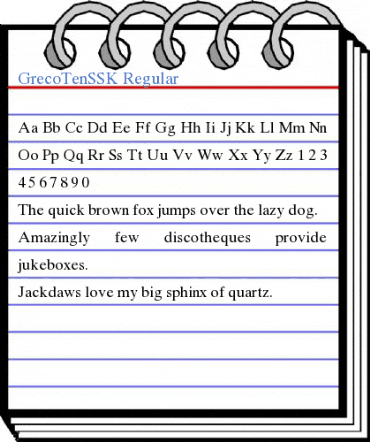 GrecoTenSSK Regular Font