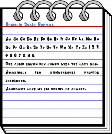 Gremlin Solid Normal Font