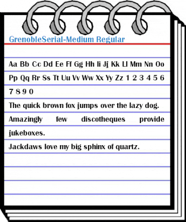 GrenobleSerial-Medium Regular Font